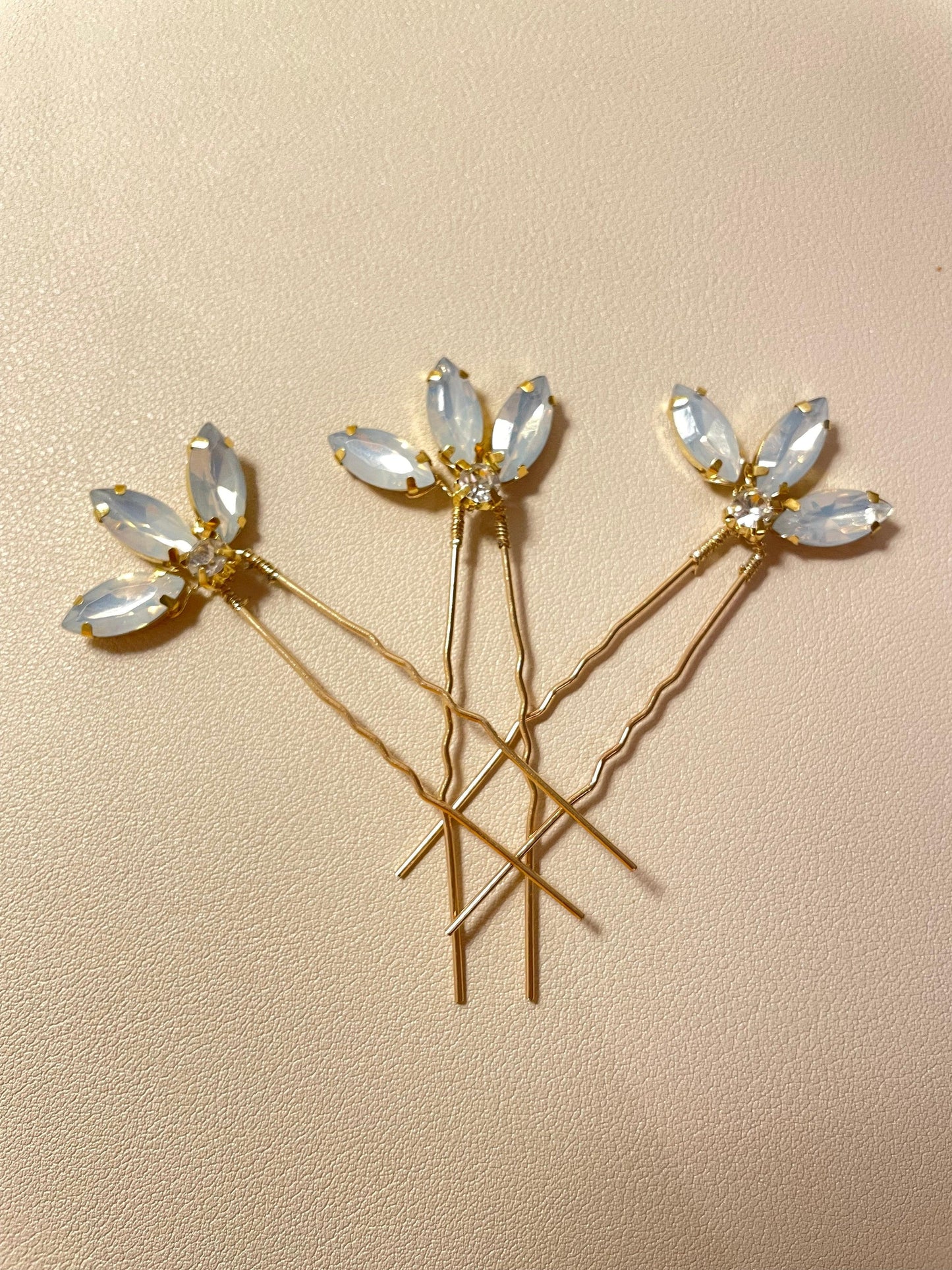 Claire Opal Hair Pins (Set of 3) - Lizabetha Parker