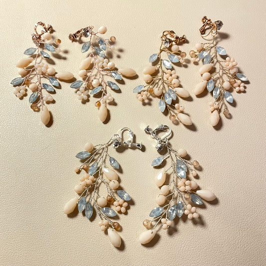 Daniela Opal Peach Boho Vine Earrings