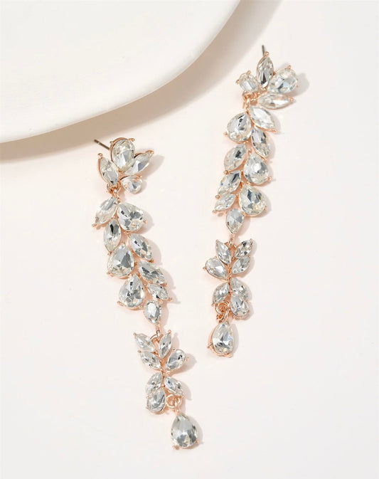 Regina Rose-gold CZ Statement Earring