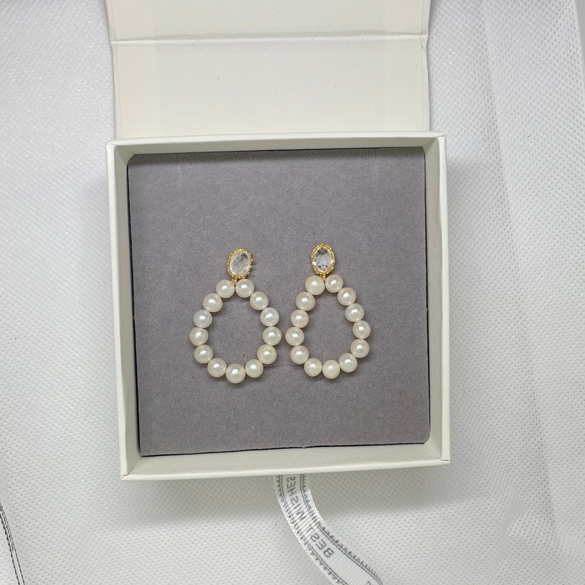 Lola Pearl Hoop Earring - Lizabetha Parker