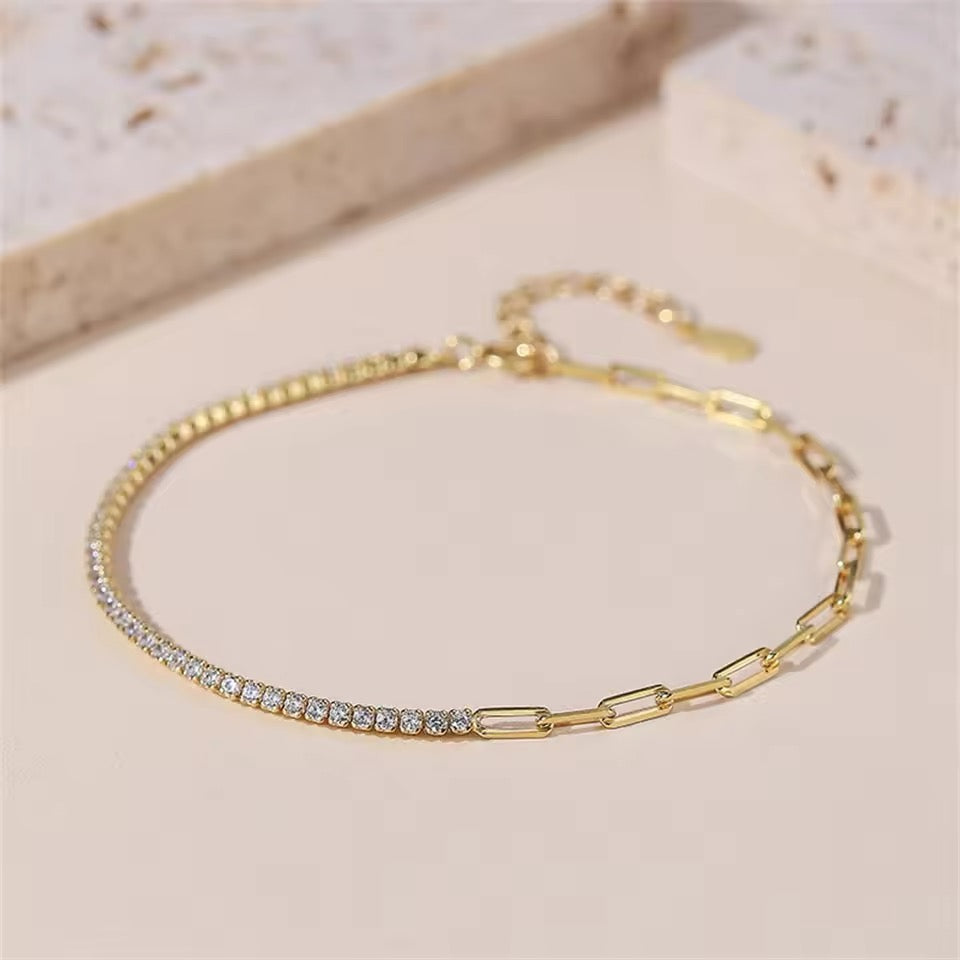 Heather Diamond and Chain Bracelet