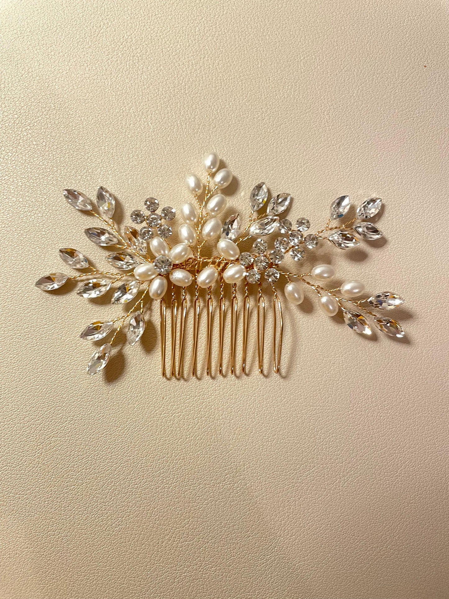 Edith Bridal Hair Comb - Lizabetha Parker