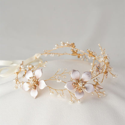 Vigne de cheveux Henley Gold Floral Pearl
