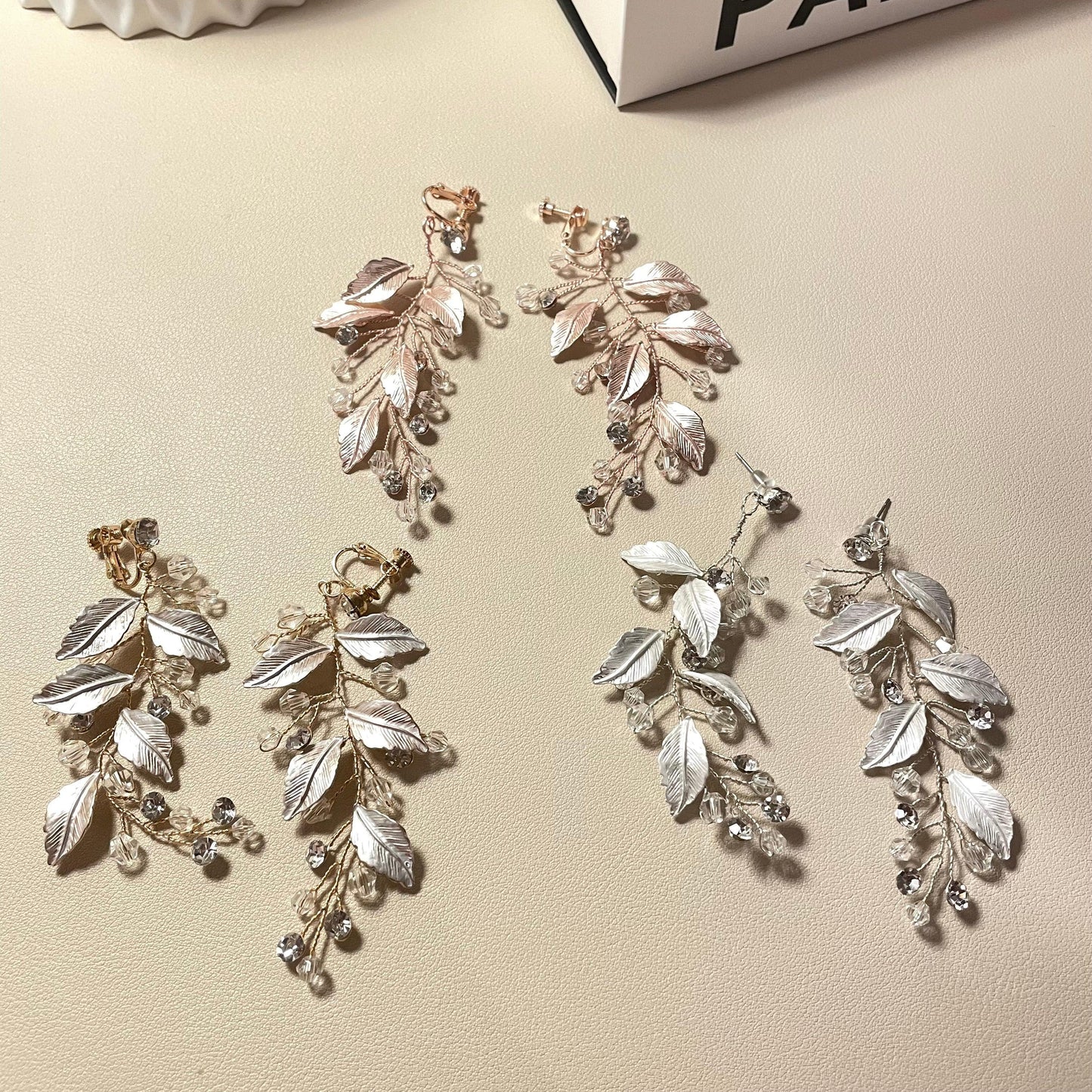 Aria Leaf Dangle Earrings - Lizabetha Parker