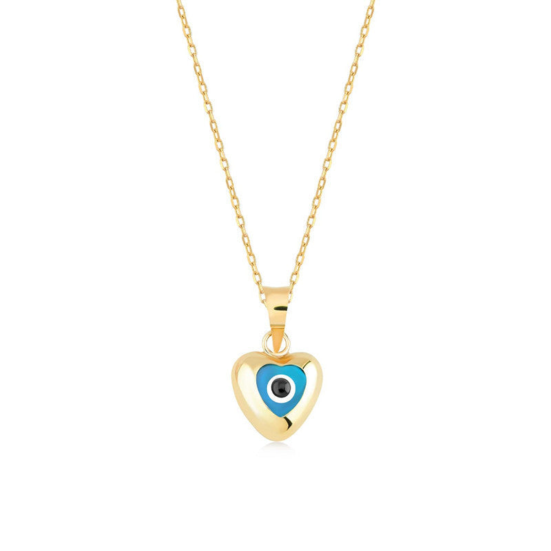 Devil's Eye Necklace Zircon Necklace Heart - Lizabetha Parker