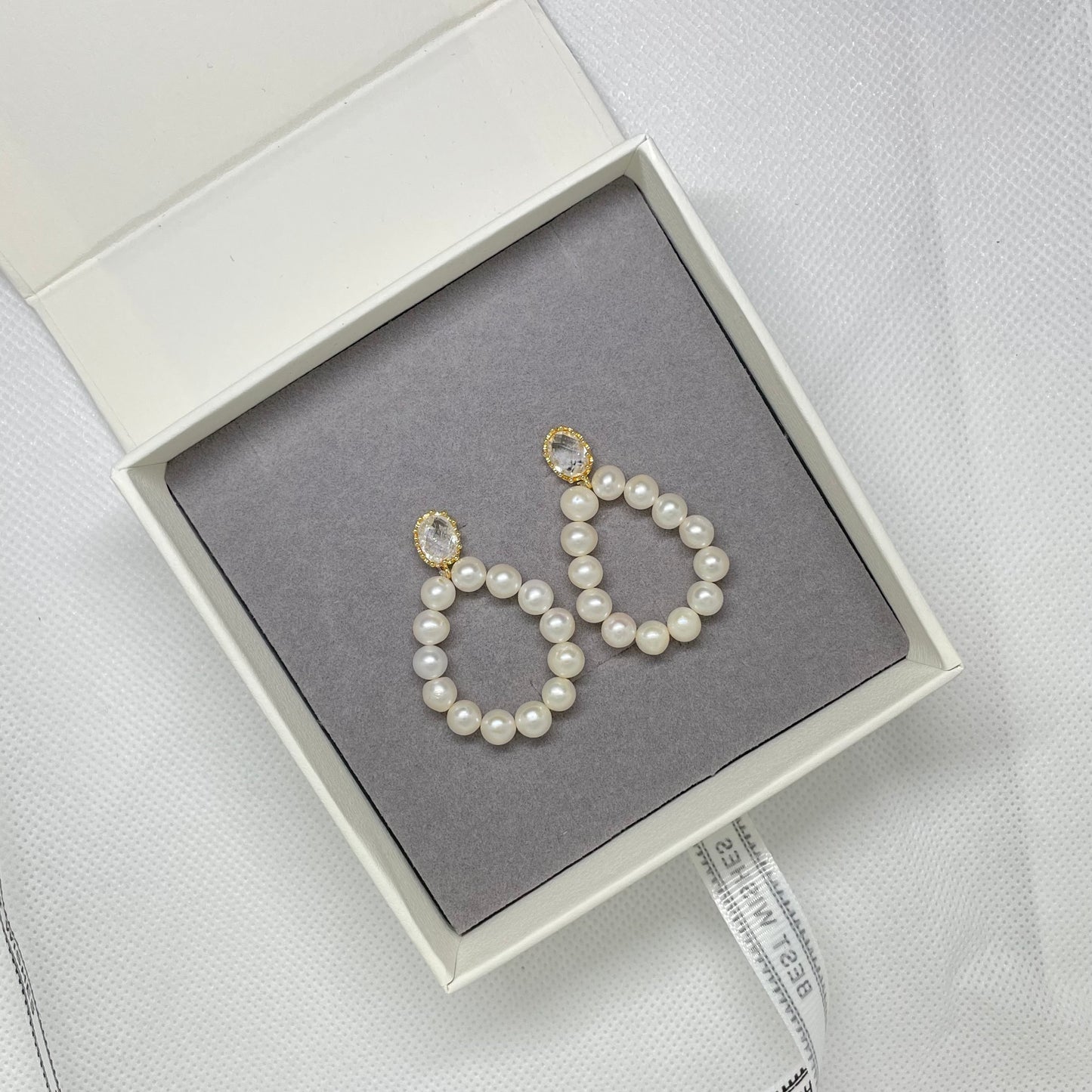 Lola Pearl Hoop Earring - Lizabetha Parker