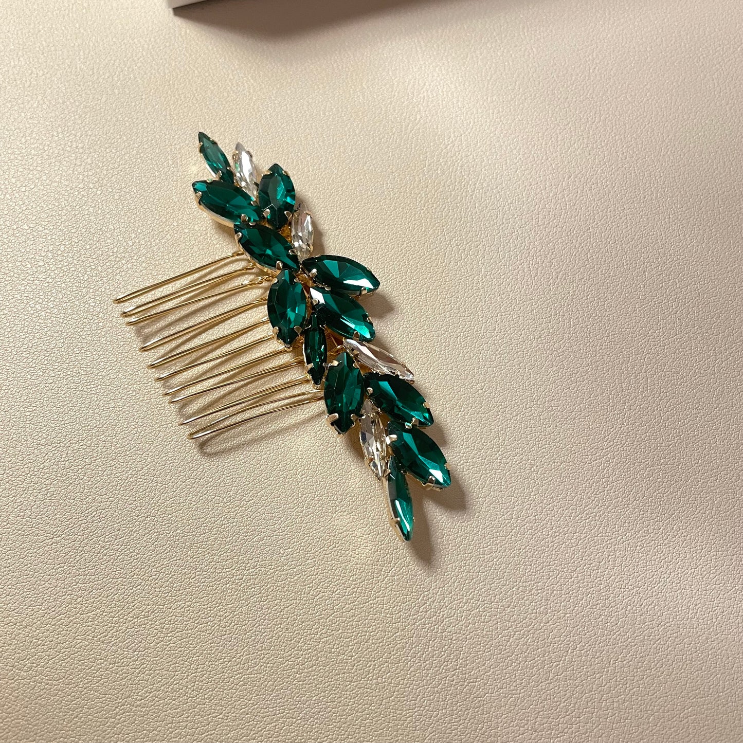 Emerald Mini Hair Comb - Lizabetha Parker