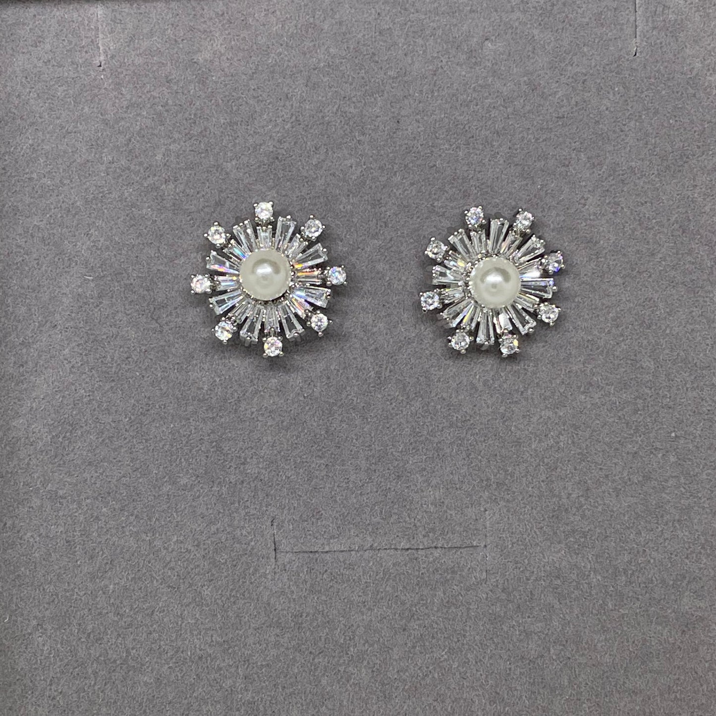 Dhwani Dainty CZ and Pearl Stud Earrings