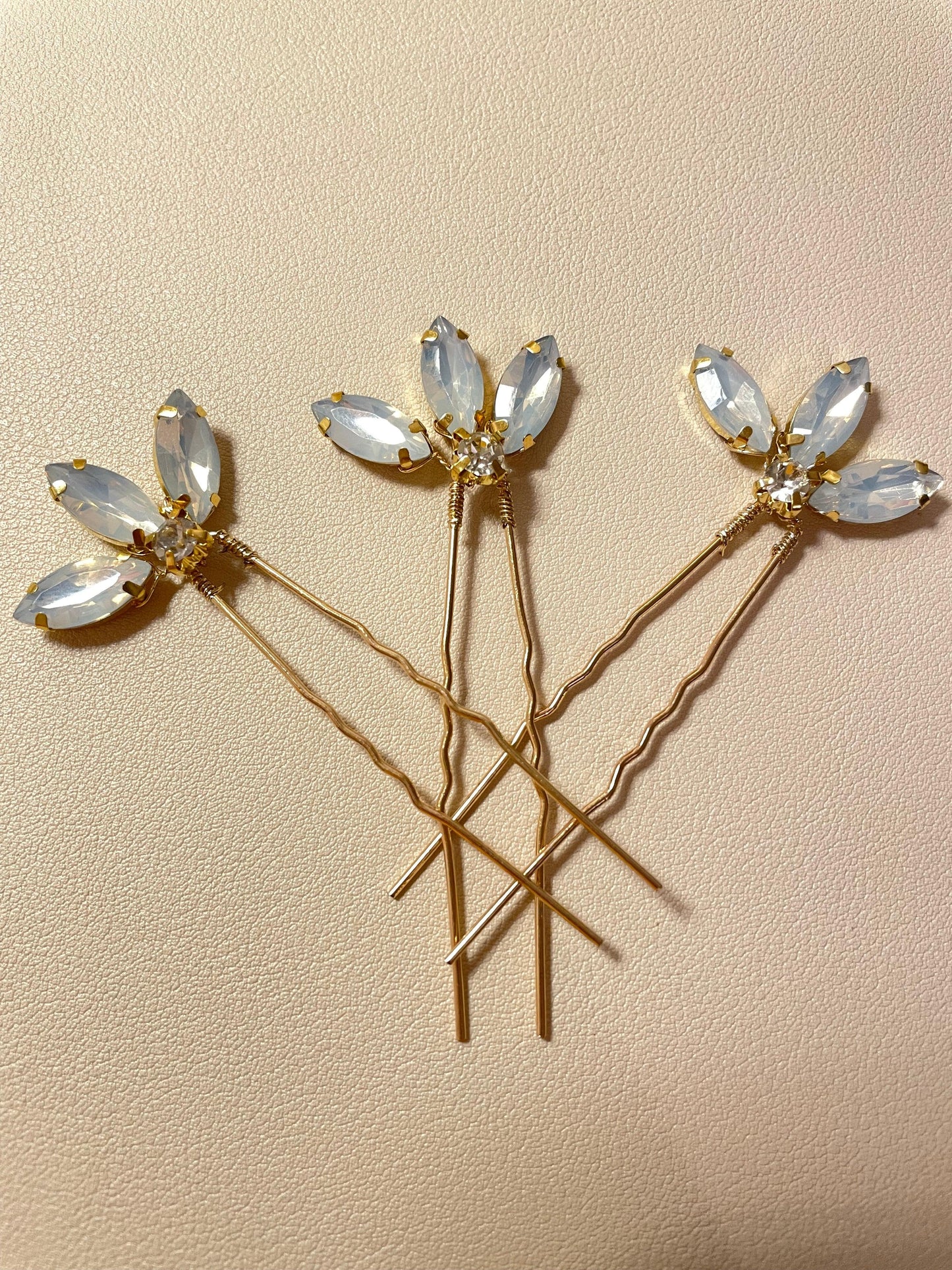 Claire Opal Hair Pins (Set of 3) - Lizabetha Parker