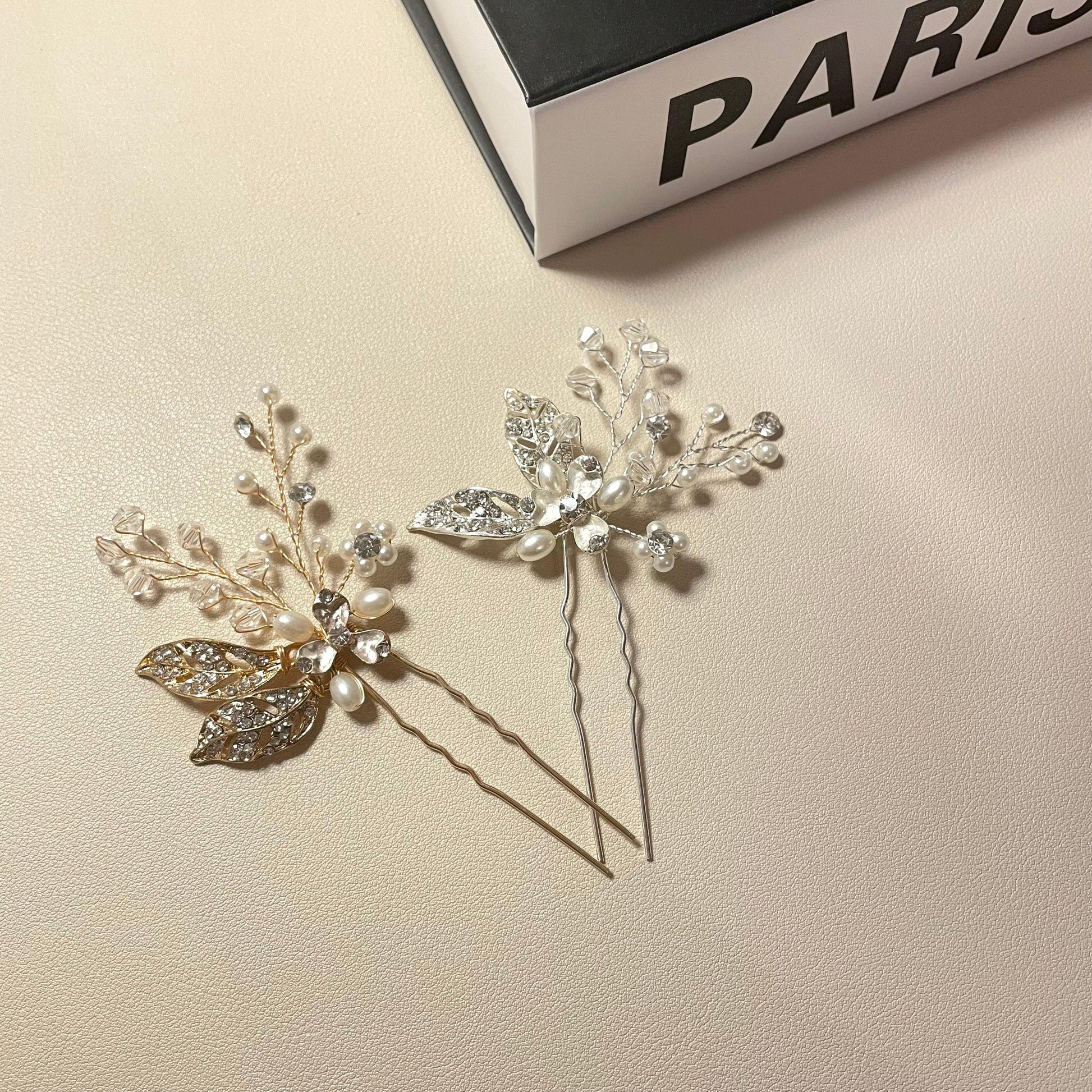 Nora Leaf Hair Pins (Set of 2) - Lizabetha Parker