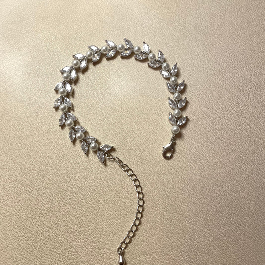 Luna CZ and Pearl Bracelet