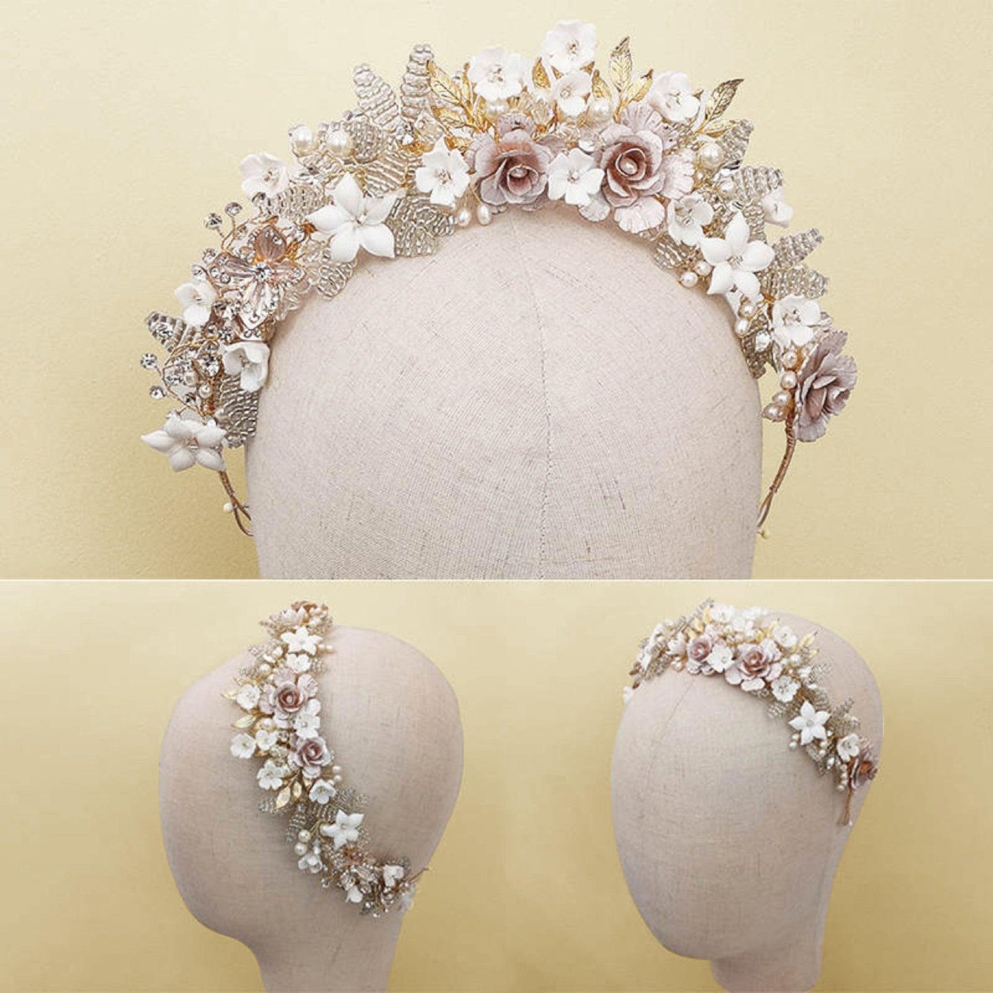 Kim Bridal Headband/Crown - Lizabetha Parker