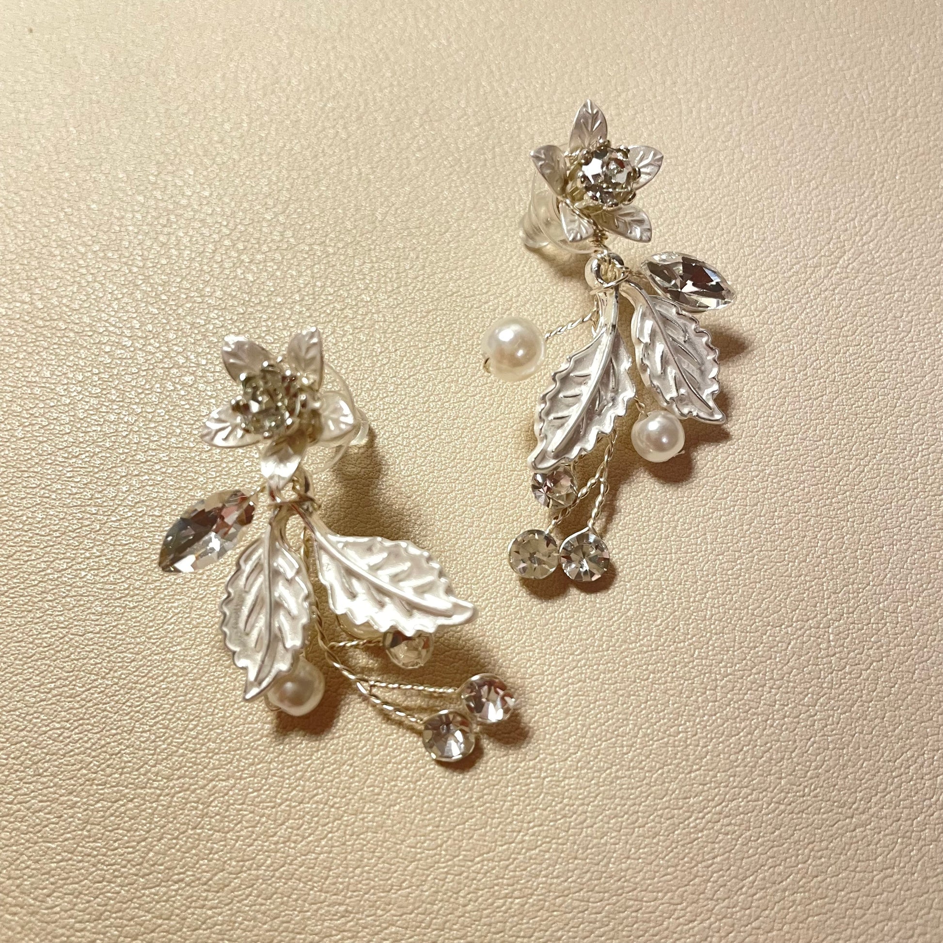 Davina Bridal Flower Vine Earrings - Lizabetha Parker