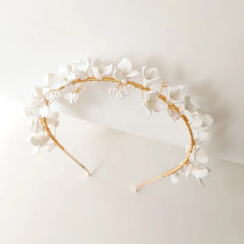 Elena White Flower Crown