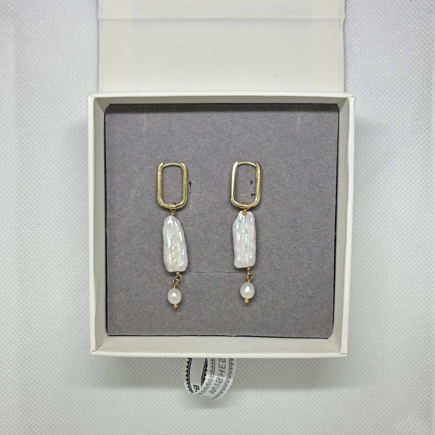 Cindy Pearl Huggie Earrings - Lizabetha Parker