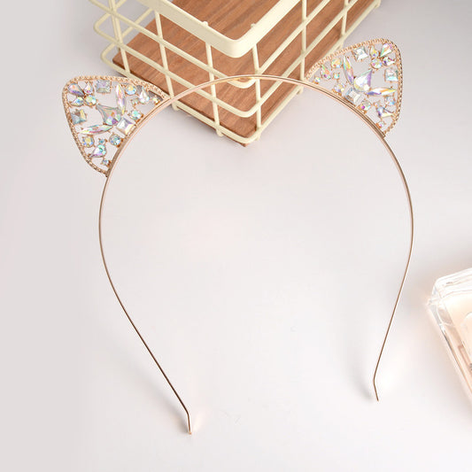 Crystal Cat Ear Headband – Sparkly & Chic Hair Accessory - Lizabetha Parker