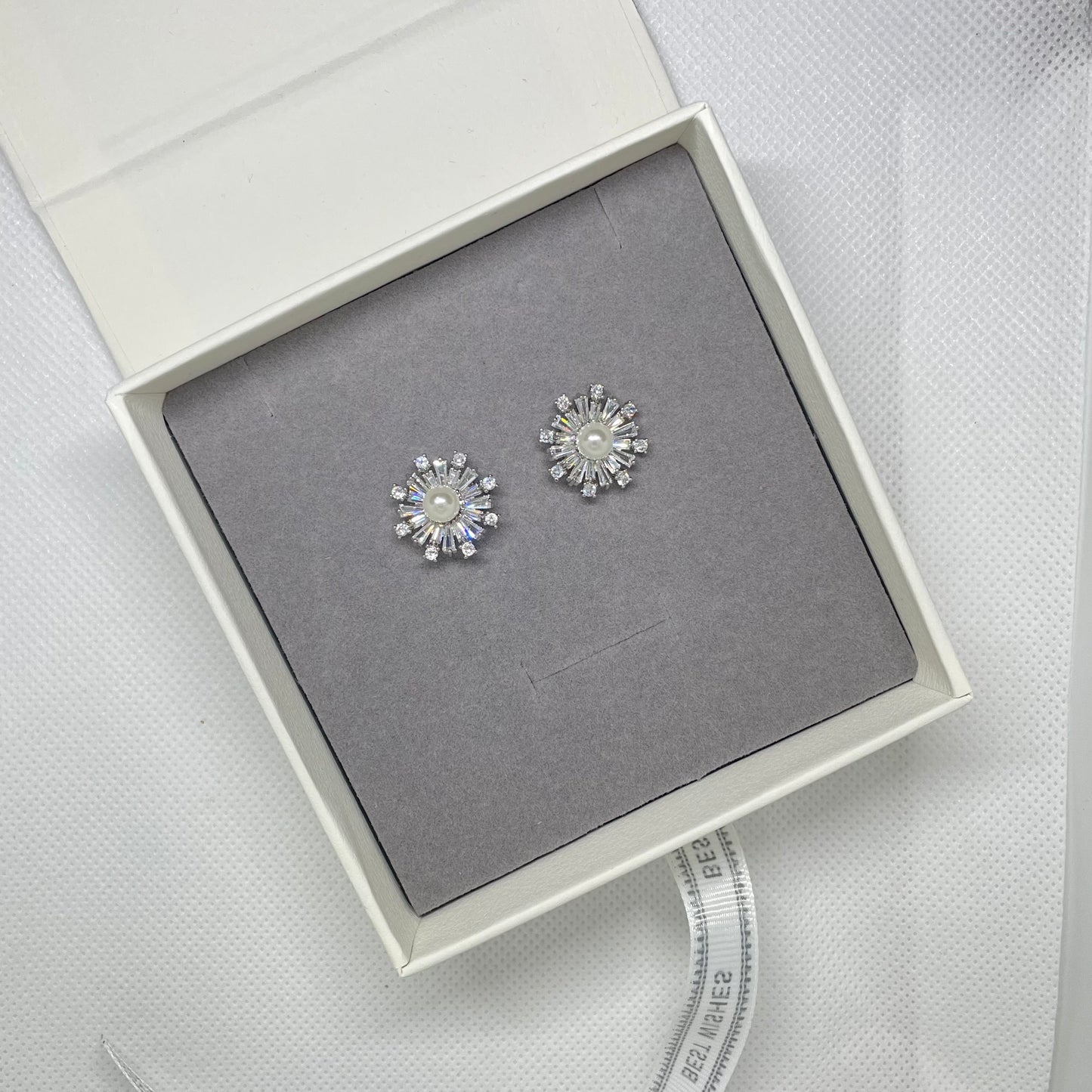 Dhwani Dainty CZ and Pearl Stud Earrings