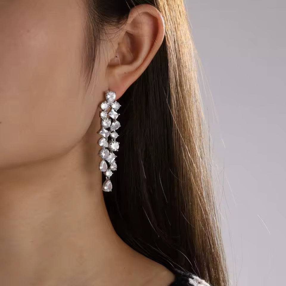 Luna Drop Bridal Earrings - Lizabetha Parker