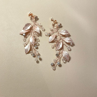 Aria Silver Leaf Dangle Earrings - Lizabetha Parker