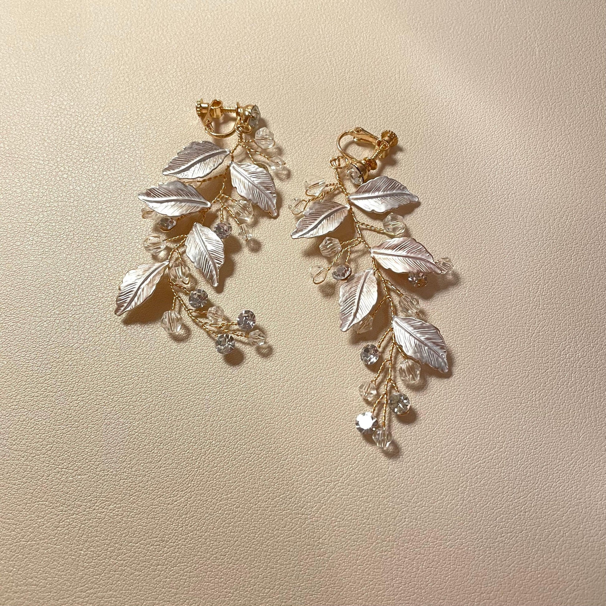 Aria Leaf Dangle Earrings - Lizabetha Parker