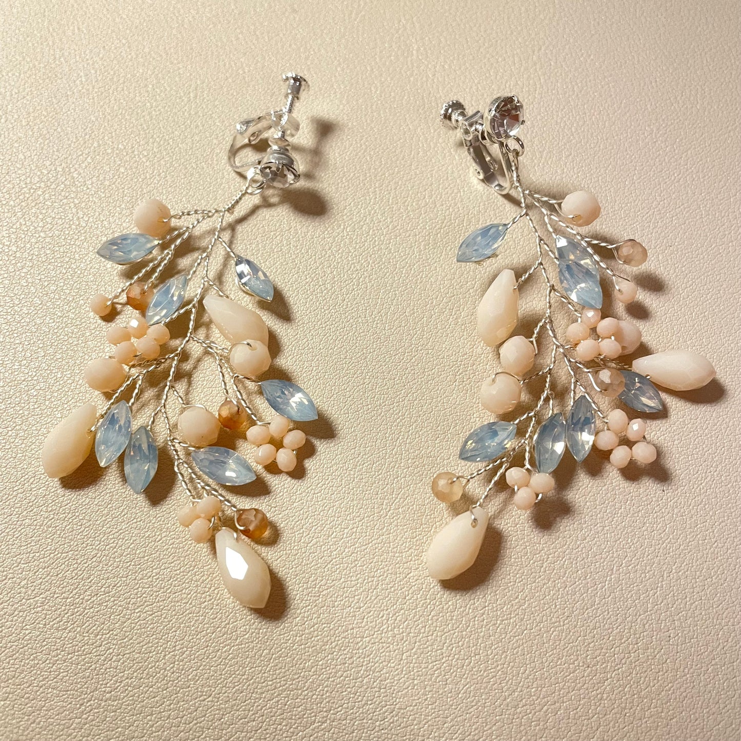 Daniela Opal Peach Boho Vine Earrings