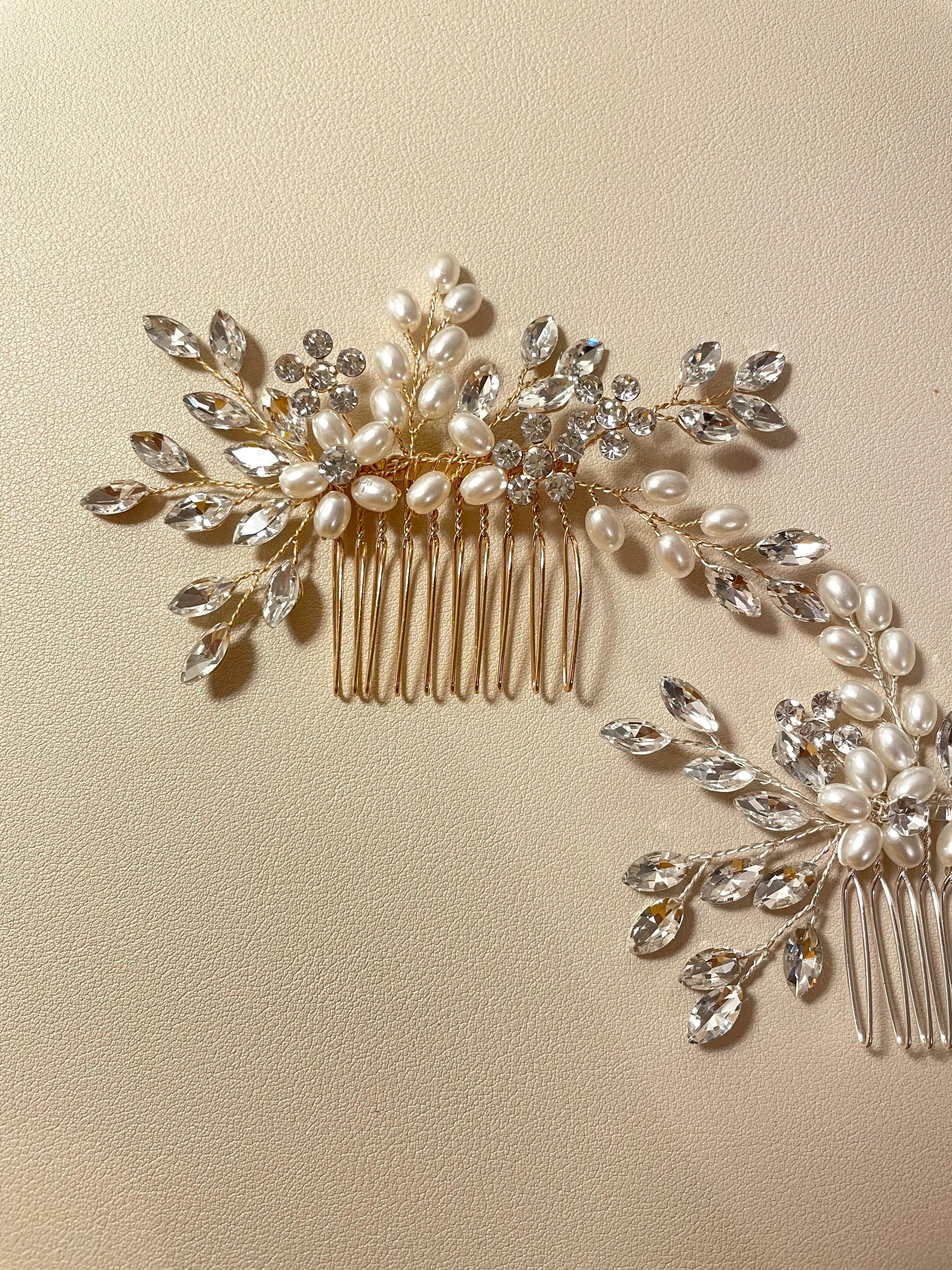 Edith Bridal Hair Comb - Lizabetha Parker