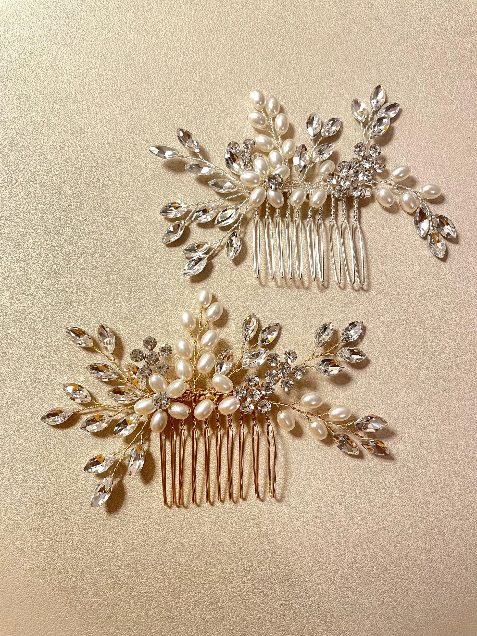 Edith Bridal Hair Comb - Lizabetha Parker