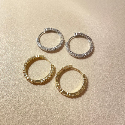 Maddy Silver Hoops Earring - Lizabetha Parker