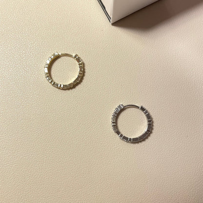 Maddy Silver Hoops Earring - Lizabetha Parker