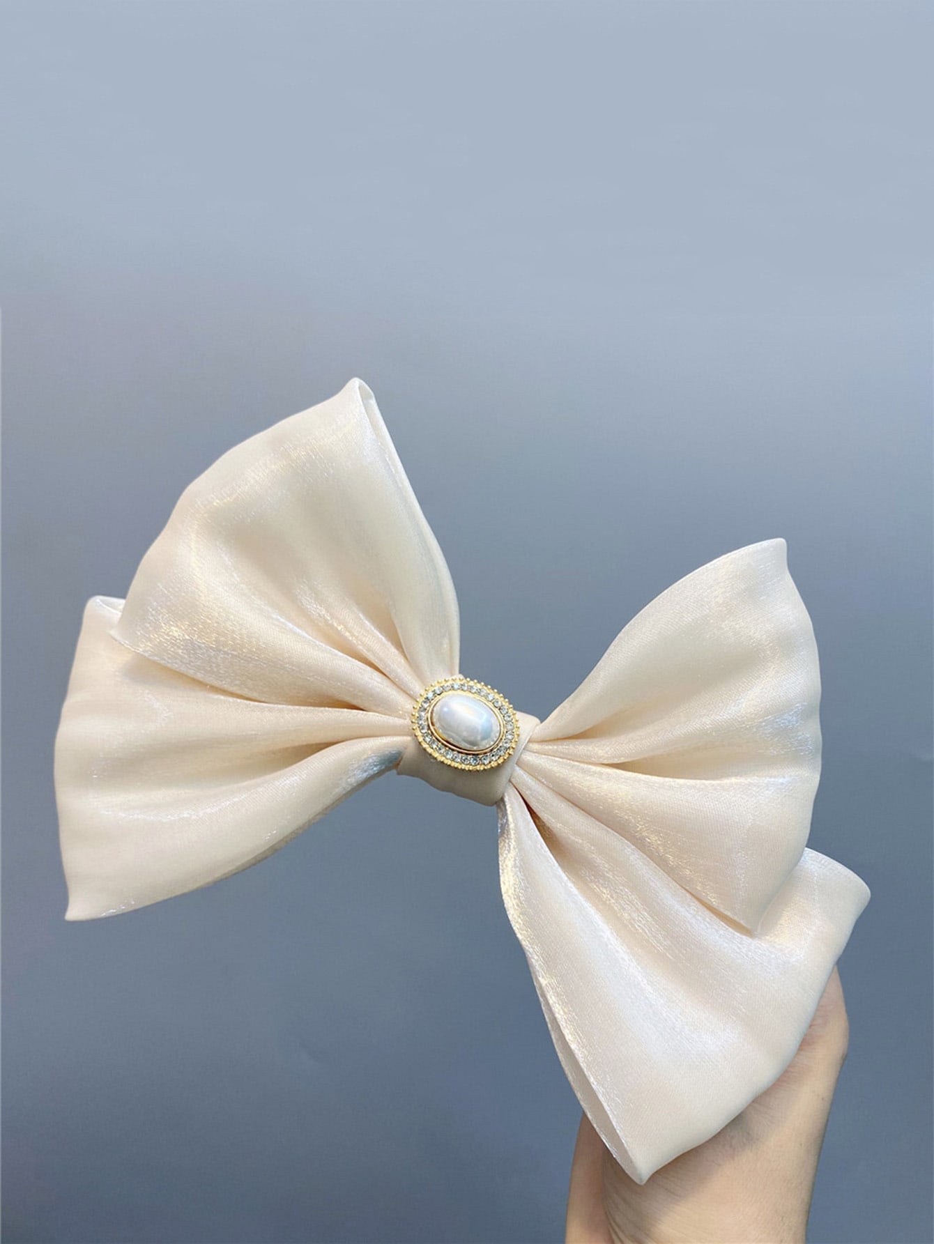 Beige Hair Bow - Lizabetha Parker