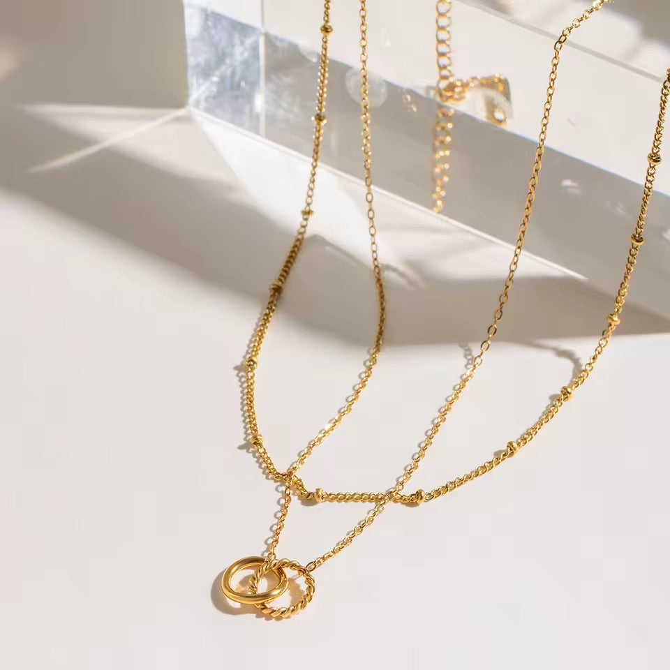 Elodie Interlocking Layered Necklace
