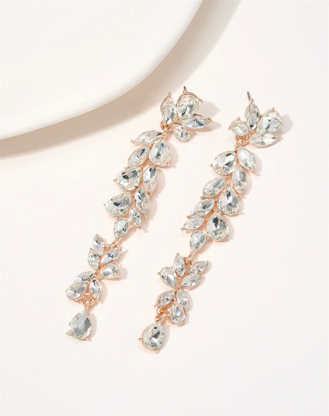 Regina Rose-gold CZ Statement Earring