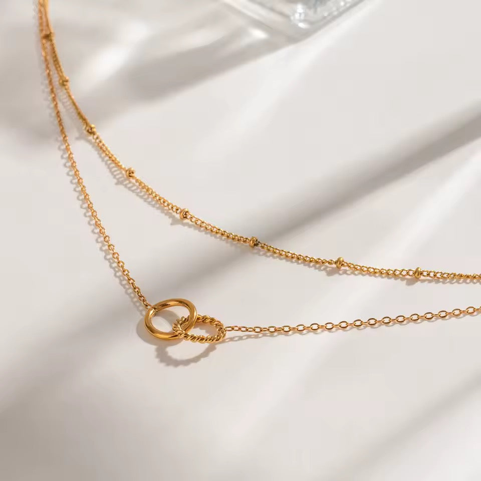 Elodie Interlocking Layered Necklace