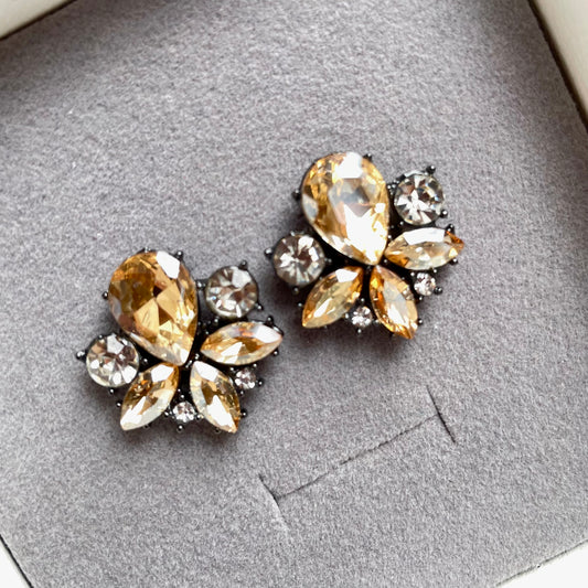 Reign Champange Stud Earrings - Lizabetha Parker