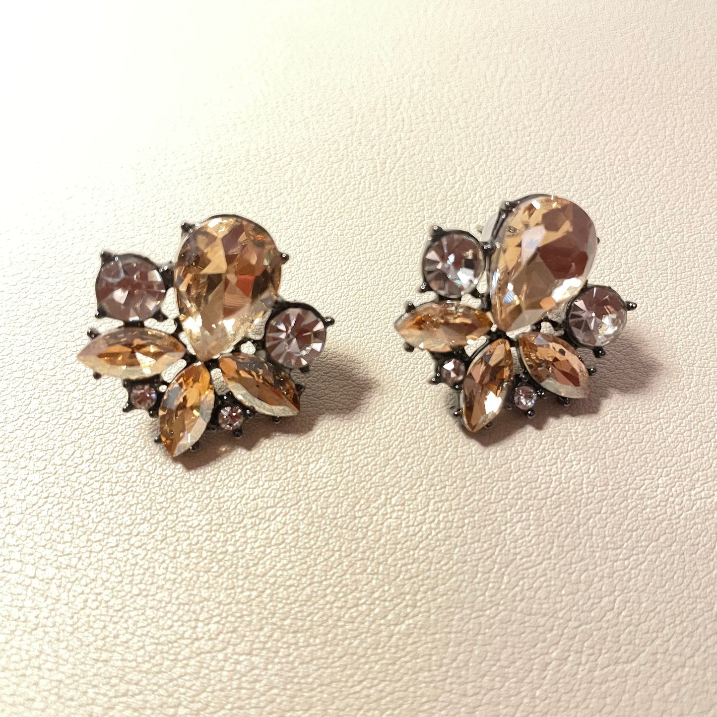 Reign Champange Stud Earrings - Lizabetha Parker