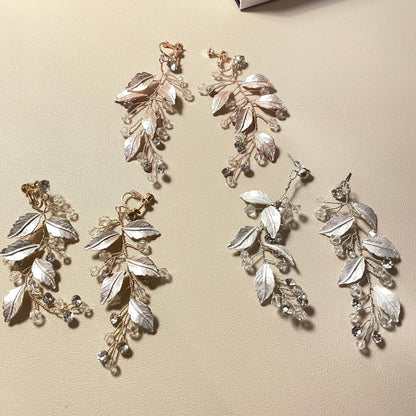 Aria Silver Leaf Dangle Earrings - Lizabetha Parker