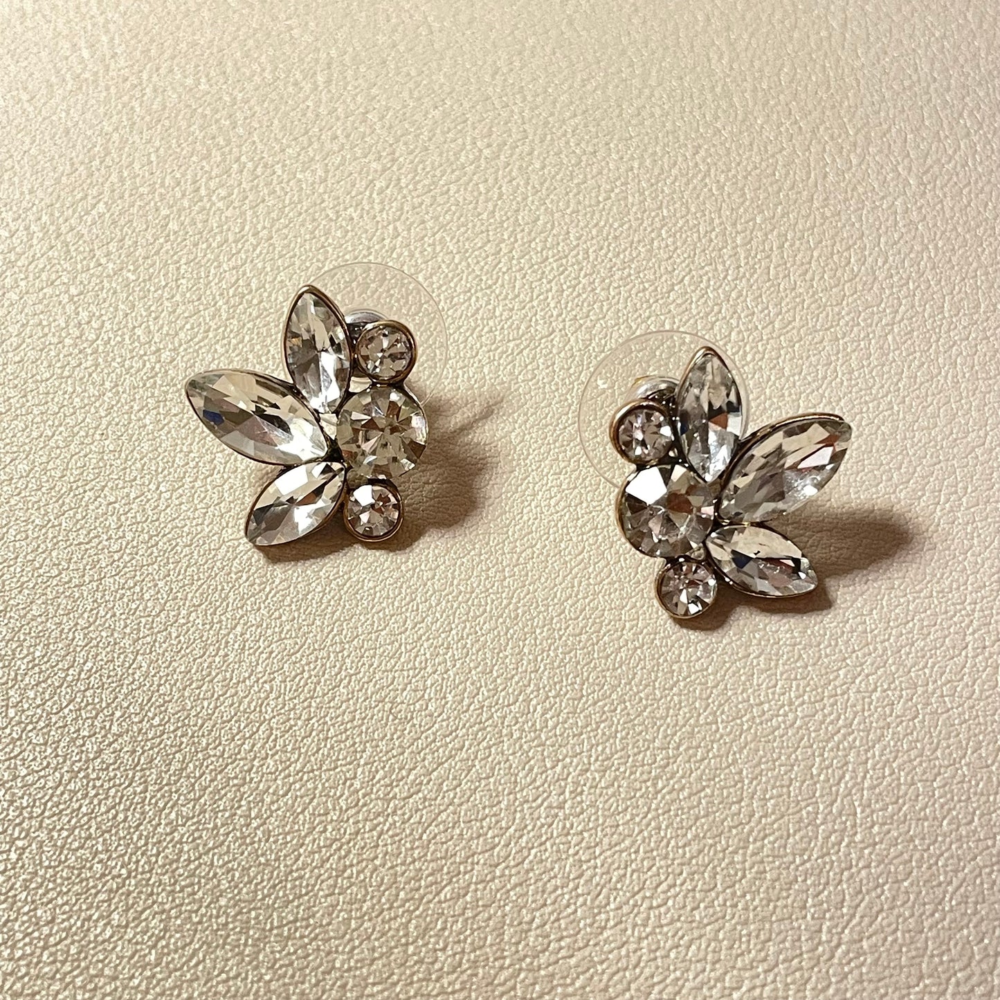 Scarlett Antique Silver CZ Stud Earrings - Lizabetha Parker