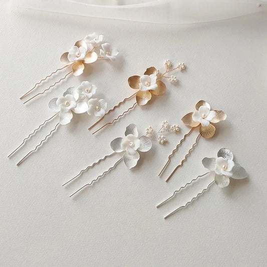 Val Flower Bridal Hair Pins