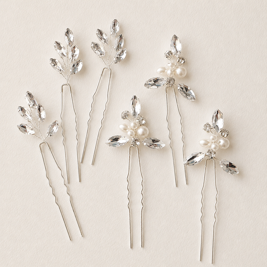 Épingles à cheveux Carla White Flower