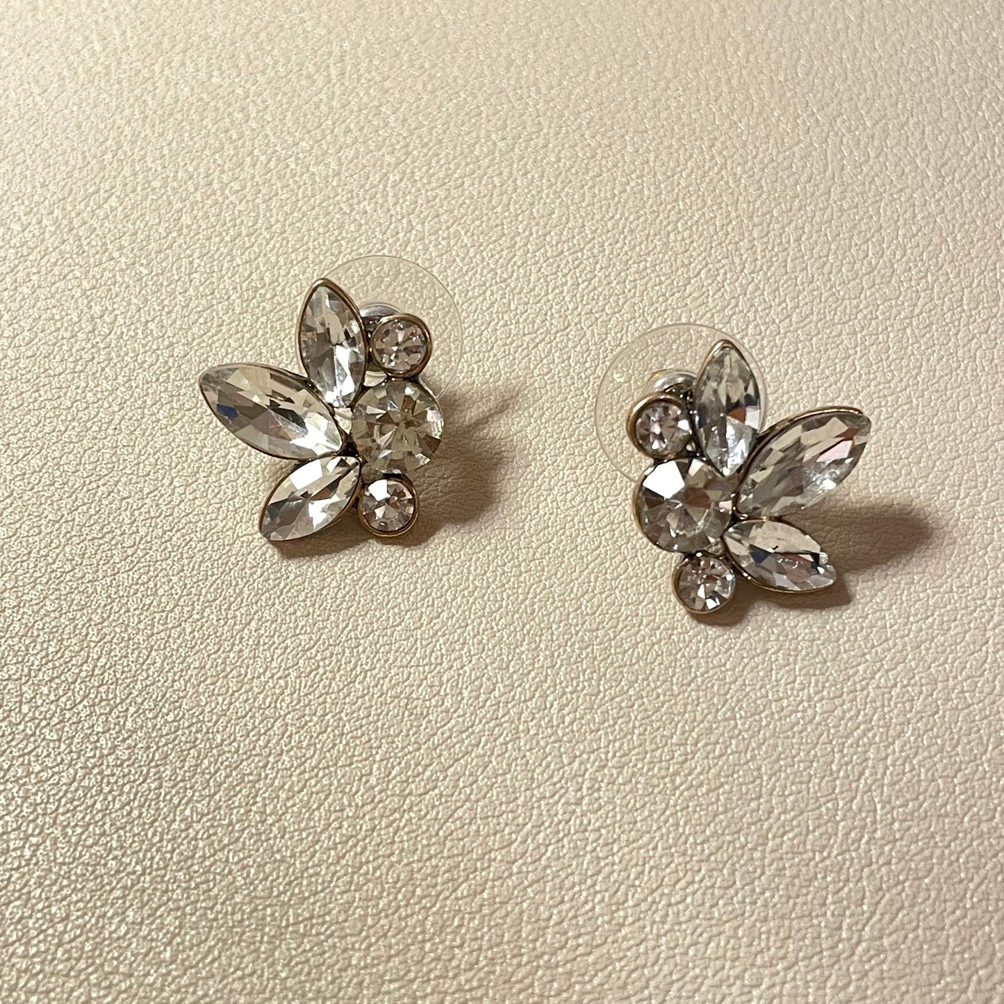 Scarlett Antique Silver CZ Stud Earrings - Lizabetha Parker