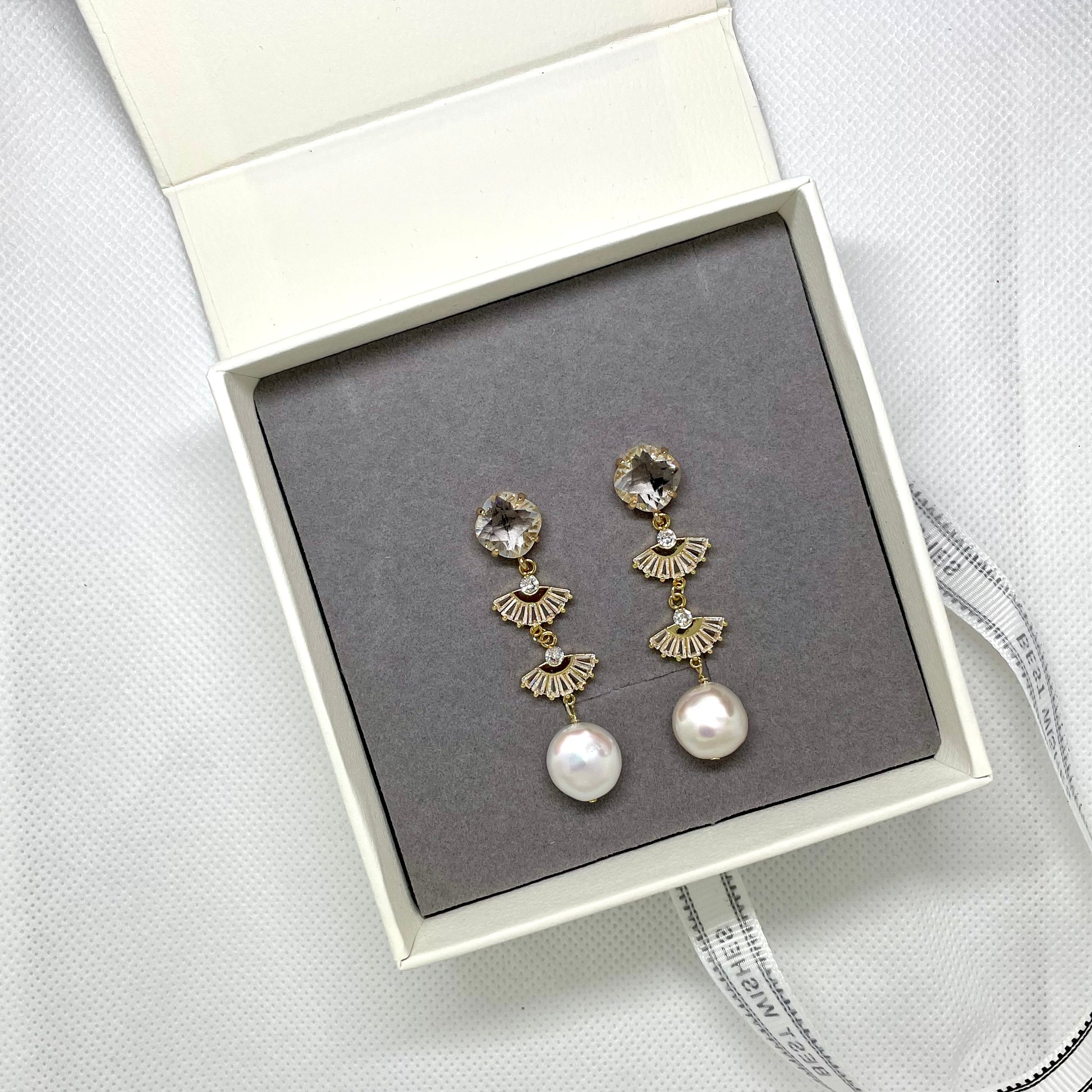 Katy Pearl Bridal Earring - Lizabetha Parker