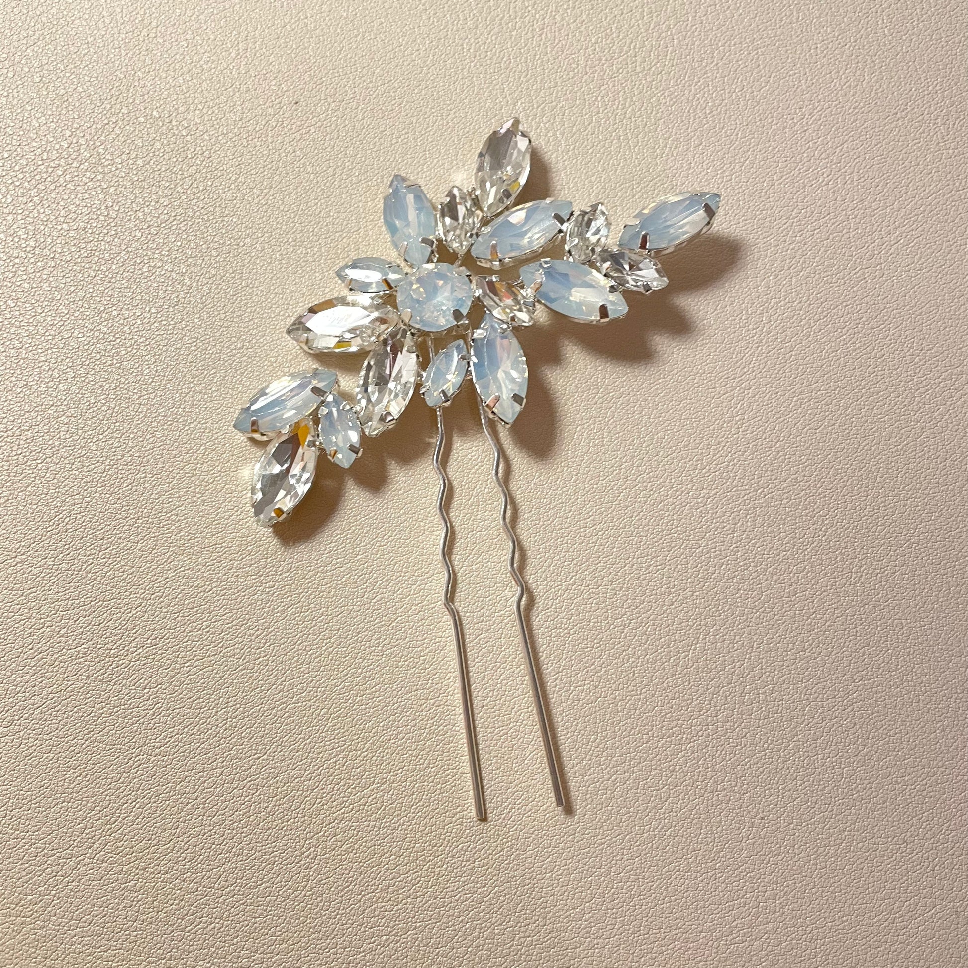 Cassie Opal & Crystal Hair Pins ( Set of 2) - Lizabetha Parker