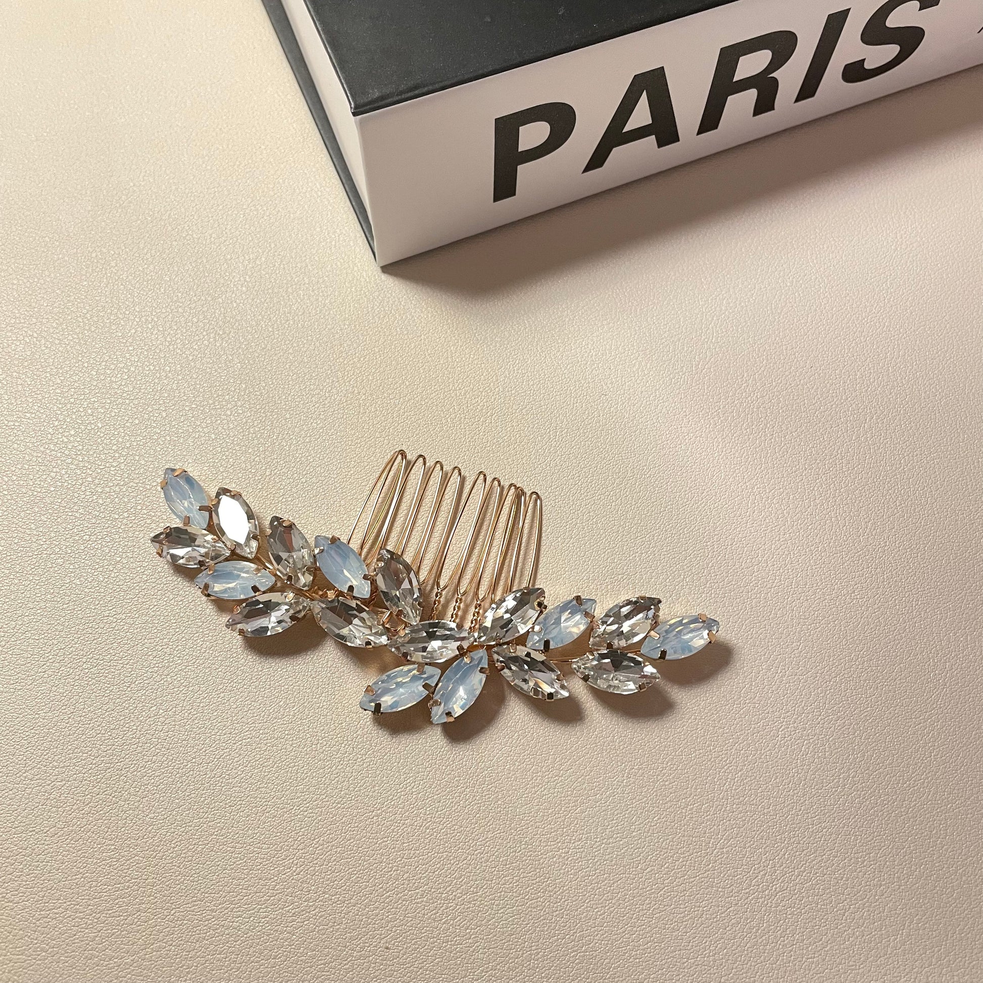 Gigi Opal and Crystal Hair Comb - Lizabetha Parker