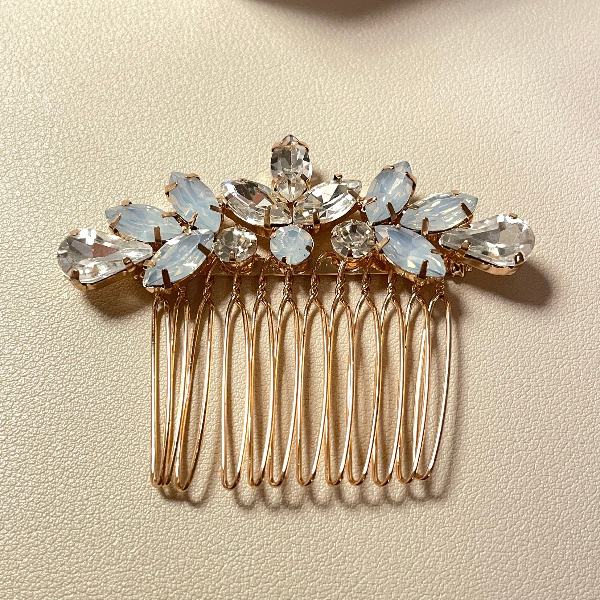 Alice Opal and Crystal Hair Comb - Lizabetha Parker