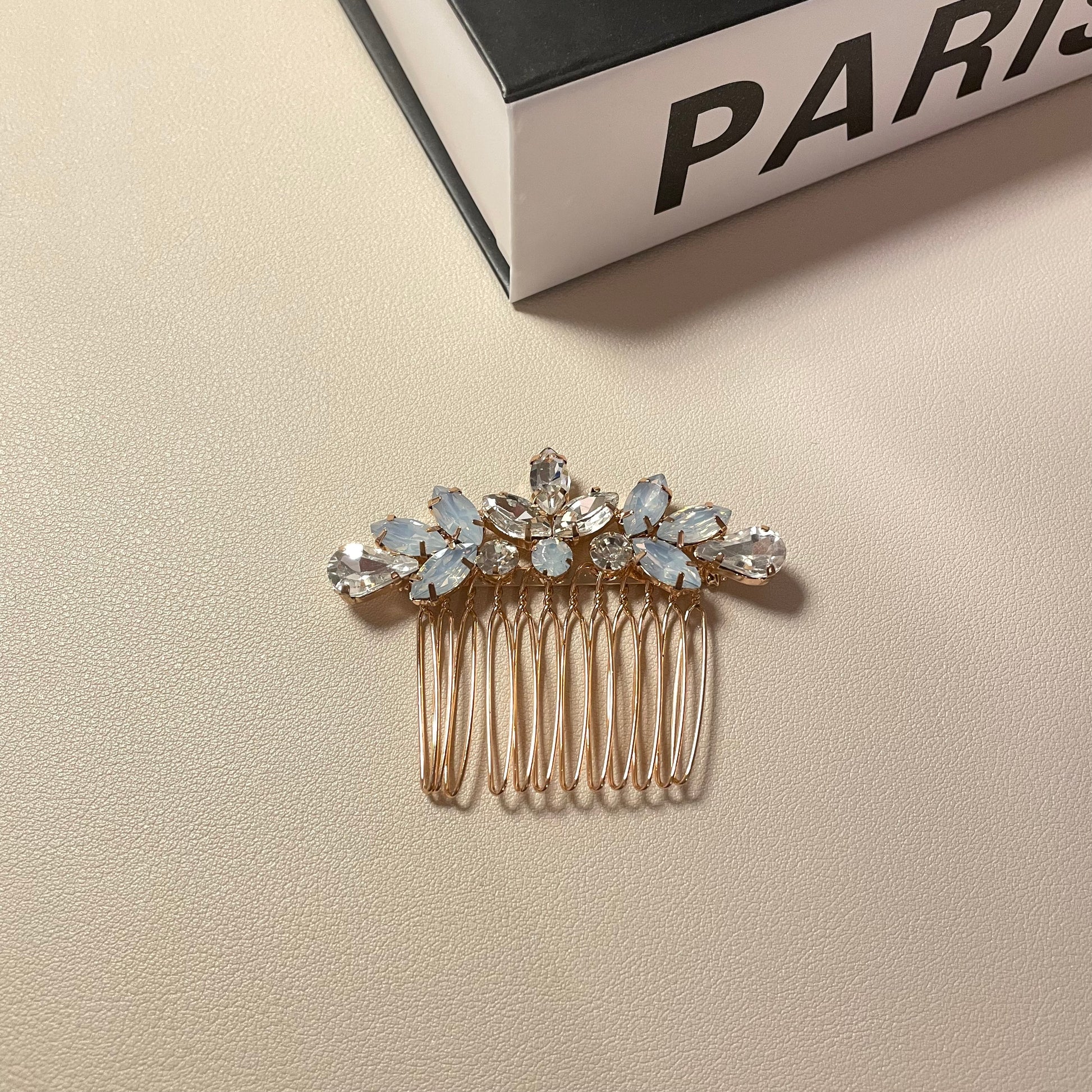 Alice Opal and Crystal Hair Comb - Lizabetha Parker