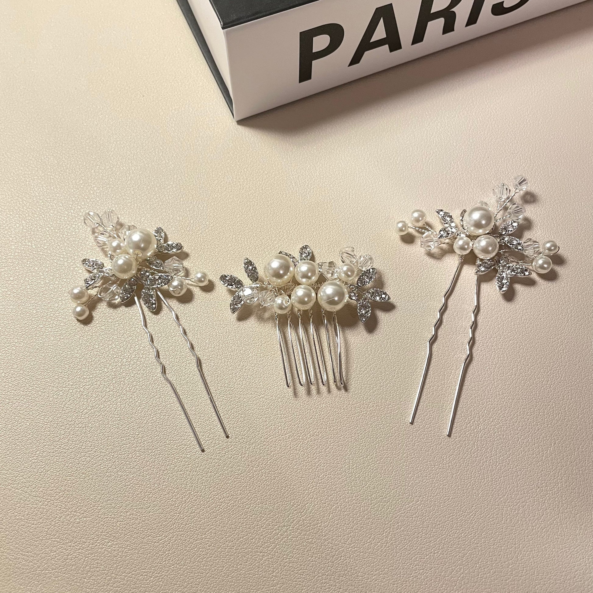 Betty Leaf Hair Comb and Pin Set - Lizabetha Parker