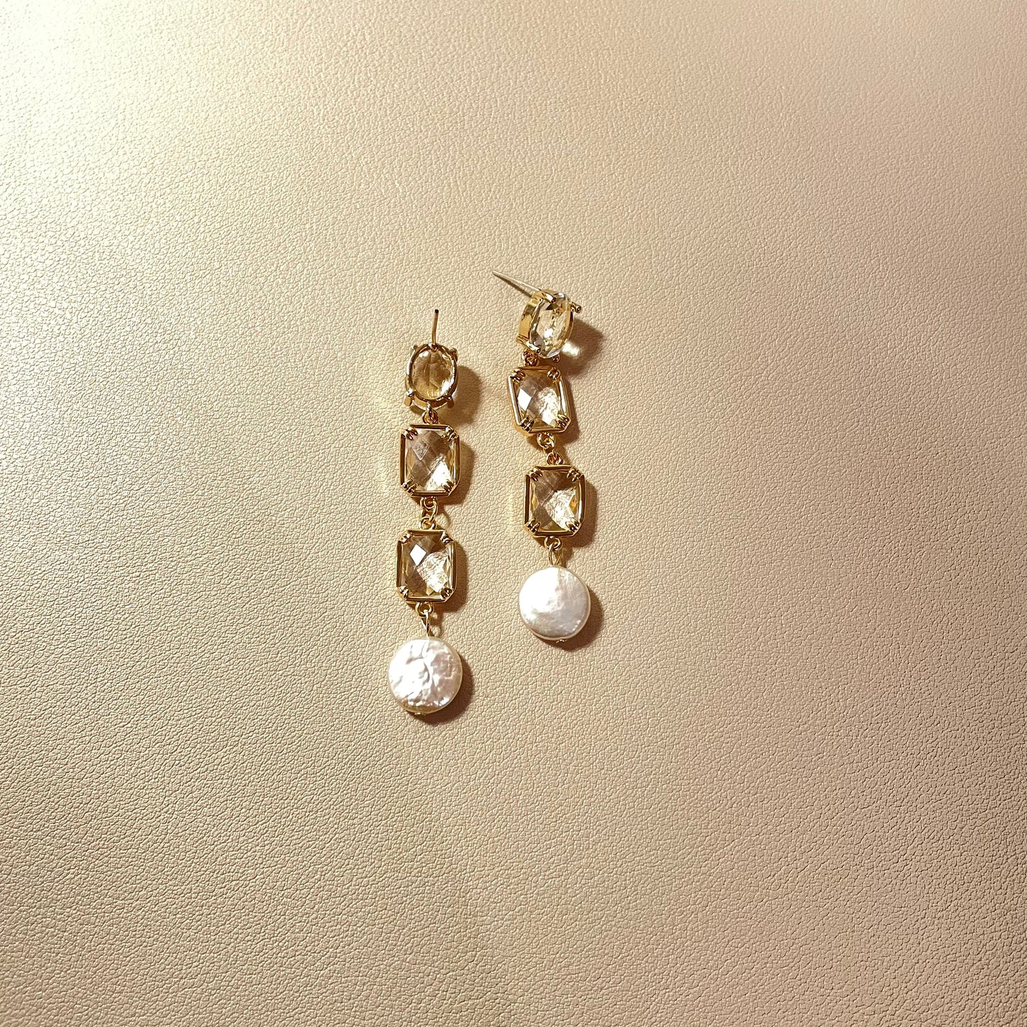 Stacy Pearl & Crystal Drop Earring - Lizabetha Parker