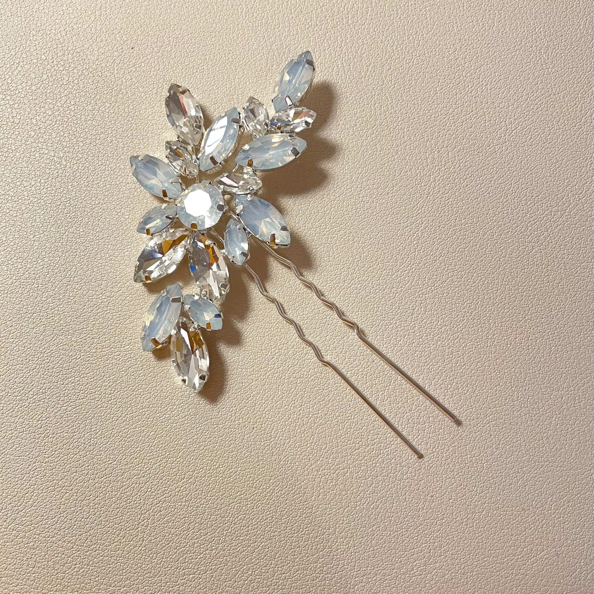 Cassie Opal & Crystal Hair Pins ( Set of 2) - Lizabetha Parker