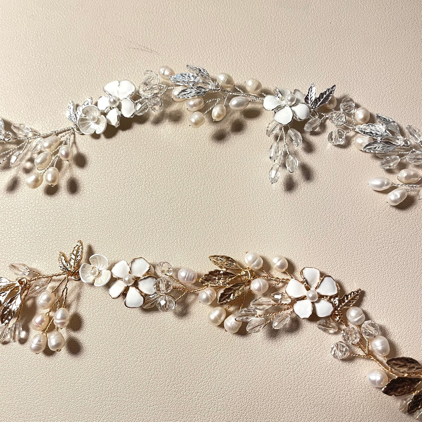 Zara Flower and Rhinestone Boho Hair Vine