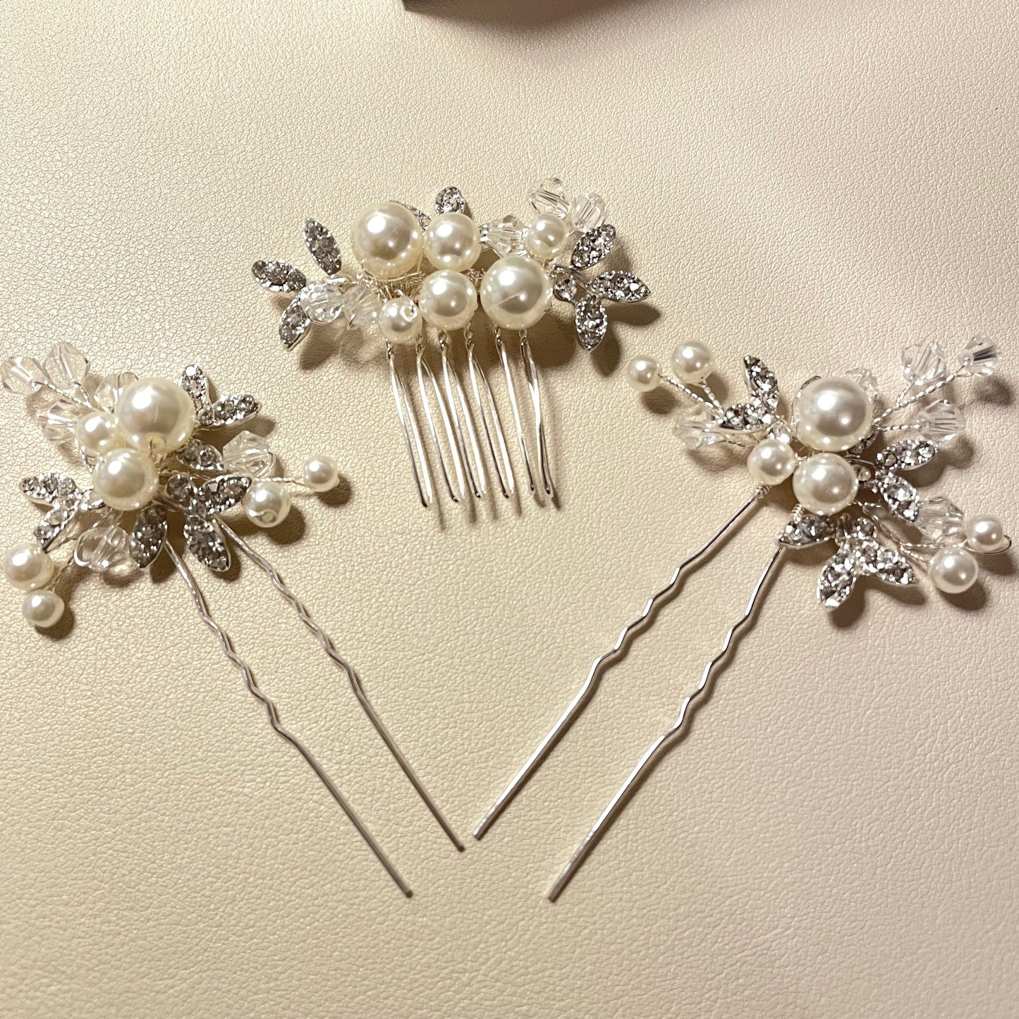 Betty Leaf Hair Comb and Pin Set - Lizabetha Parker